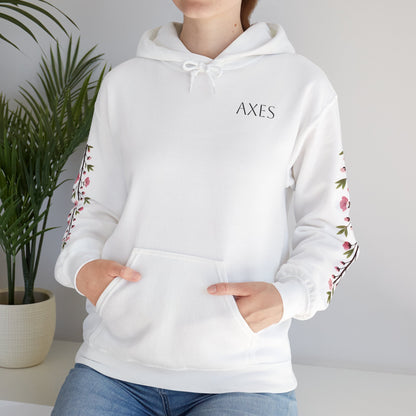 Floral AXES Unisex Hoodie - Cozy Spring Style