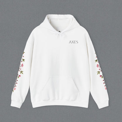 Floral AXES Unisex Hoodie - Cozy Spring Style