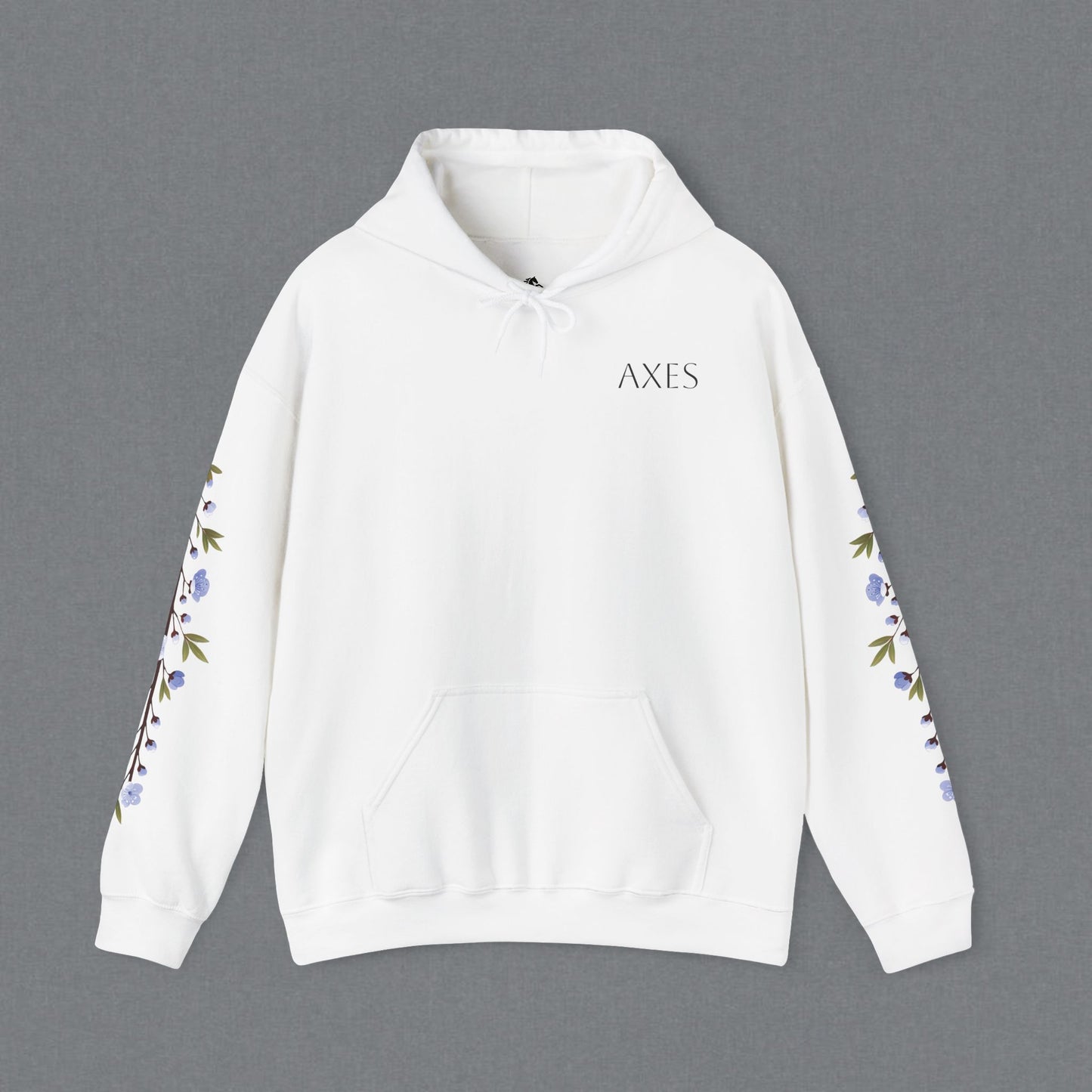 Floral AXES Unisex Hoodie - Cozy Spring Style