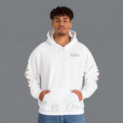 Floral AXES Unisex Hoodie - Cozy Spring Style