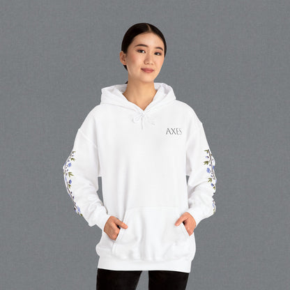 Floral AXES Unisex Hoodie - Cozy Spring Style