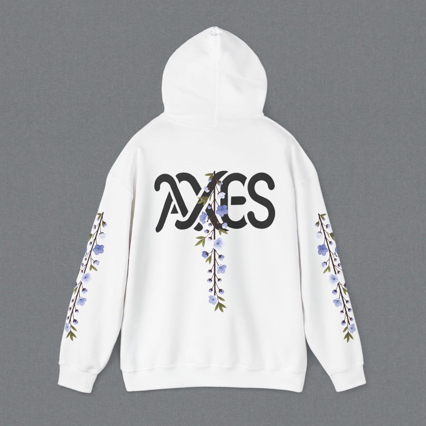 Floral AXES Unisex Hoodie - Cozy Spring Style