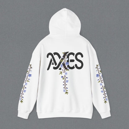 Floral AXES Unisex Hoodie - Cozy Spring Style