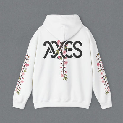 Floral AXES Unisex Hoodie - Cozy Spring Style