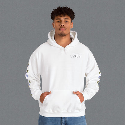 Floral AXES Unisex Hoodie - Cozy Spring Style