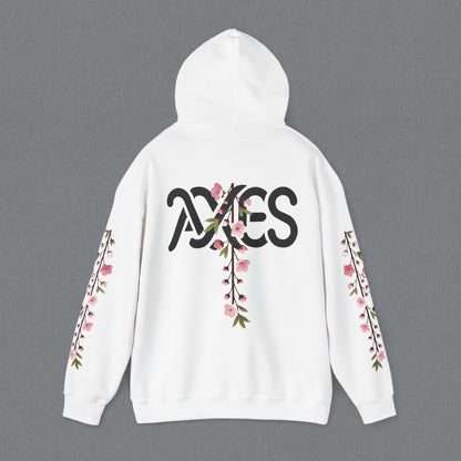 Floral AXES Unisex Hoodie - Cozy Spring Style